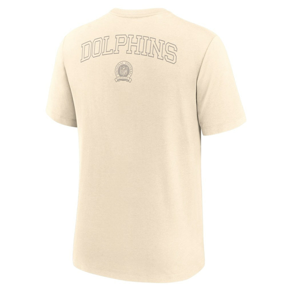 Miami Dolphins Glory Tri-Blend T-Shirt - Cream - Nike