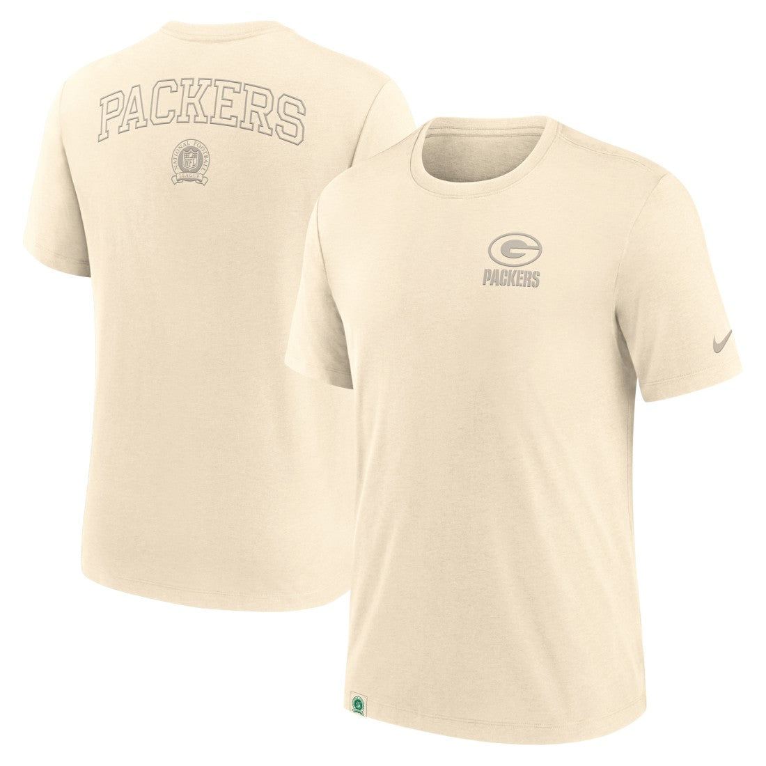 Green Bay Packers Glory Tri-Blend T-Shirt - Cream - Nike