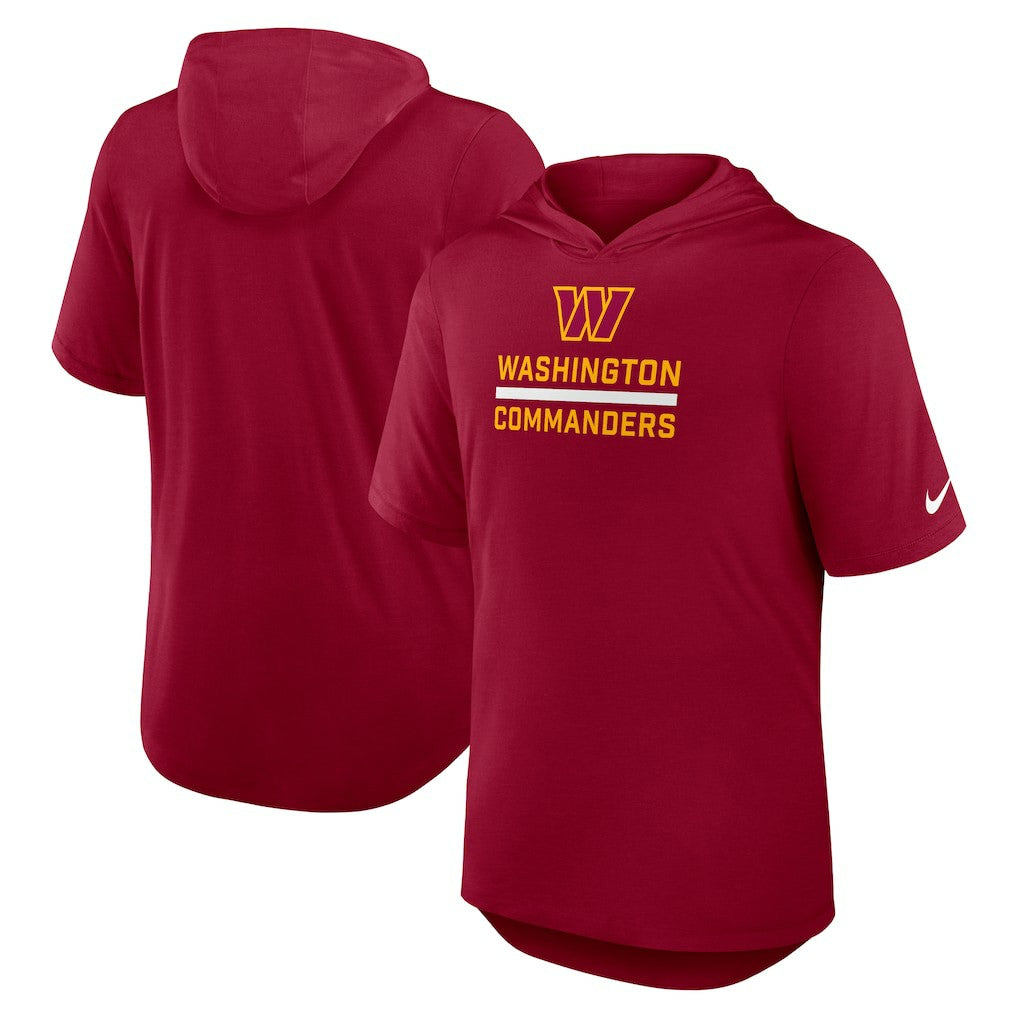 Washington Commanders Lockup Tri-Blend Hoodie T-Shirt - Burgundy - Nike