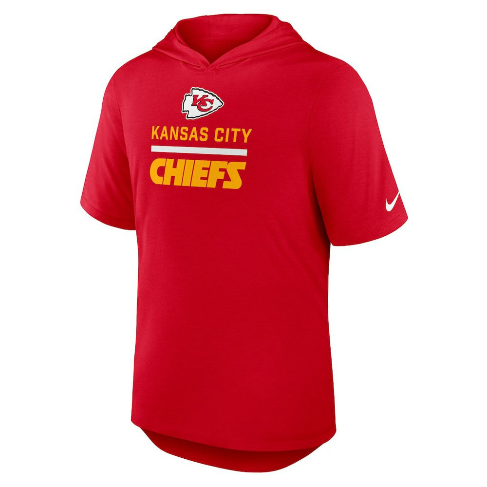 Kansas City Chiefs Lockup Tri-Blend Hoodie T-Shirt - Red - Nike