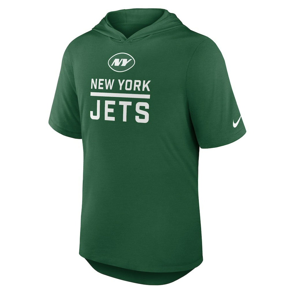 New York Jets Lockup Tri-Blend Hoodie T-Shirt - Green - Nike