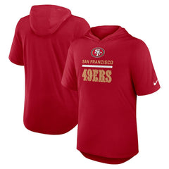 San Francisco 49ers Lockup Tri-Blend Hoodie T-Shirt - Scarlet - Nike