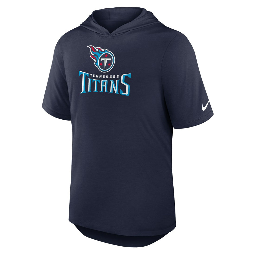 Tennessee Titans Lockup Tri-Blend Hoodie T-Shirt - Navy - Nike
