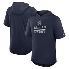 Dallas Cowboys Lockup Tri-Blend Hoodie T-Shirt - Navy - Nike
