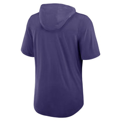 Baltimore Ravens Lockup Tri-Blend Hoodie T-Shirt - Purple - Nike