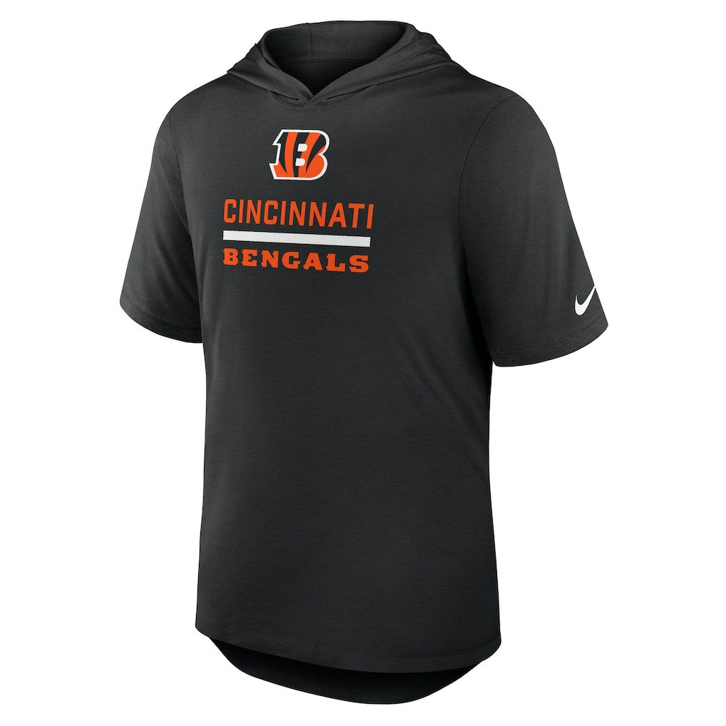 Cincinnati Bengals Lockup Tri-Blend Hoodie T-Shirt - Black - Nike