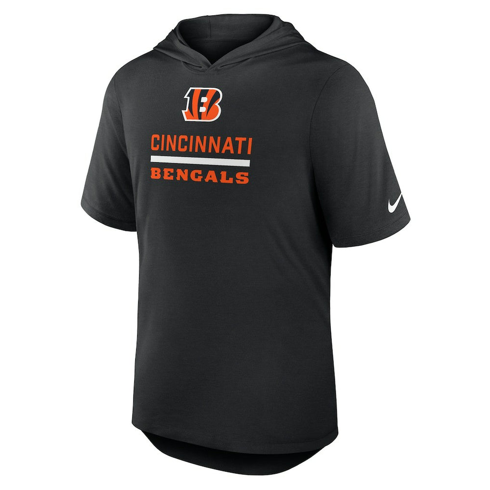 Cincinnati Bengals Lockup Tri-Blend Hoodie T-Shirt - Black - Nike