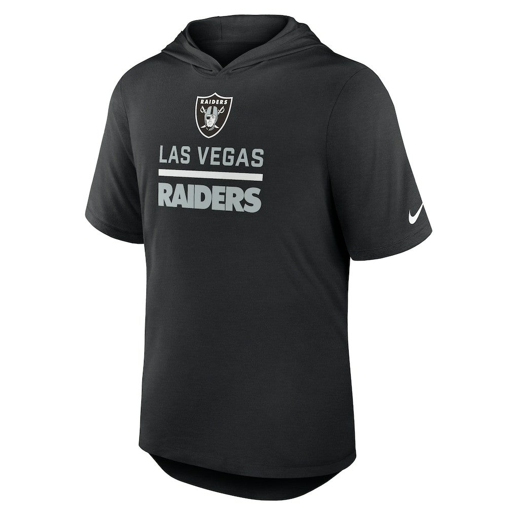 Las Vegas Raiders Lockup Tri-Blend Hoodie T-Shirt - Black - Nike