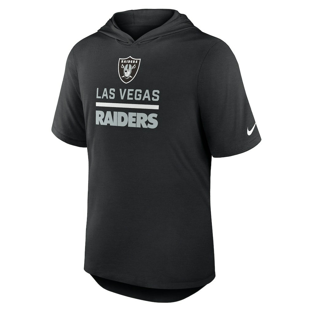Las Vegas Raiders Lockup Tri-Blend Hoodie T-Shirt - Black - Nike