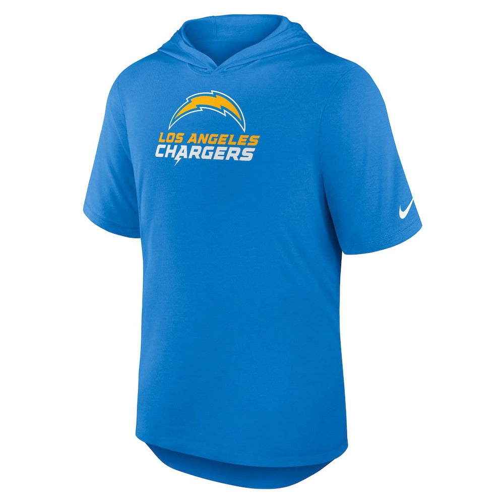 Los Angeles Chargers Lockup Tri-Blend Hoodie T-Shirt - Powder Blue - Nike