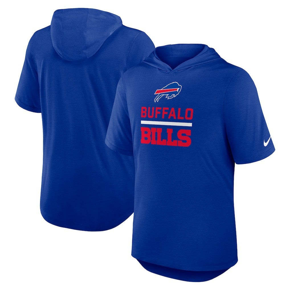 Buffalo Bills Lockup Tri-Blend Hoodie T-Shirt - Royal - Nike