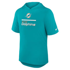 Miami Dolphins Lockup Tri-Blend Hoodie T-Shirt - Aqua - Nike