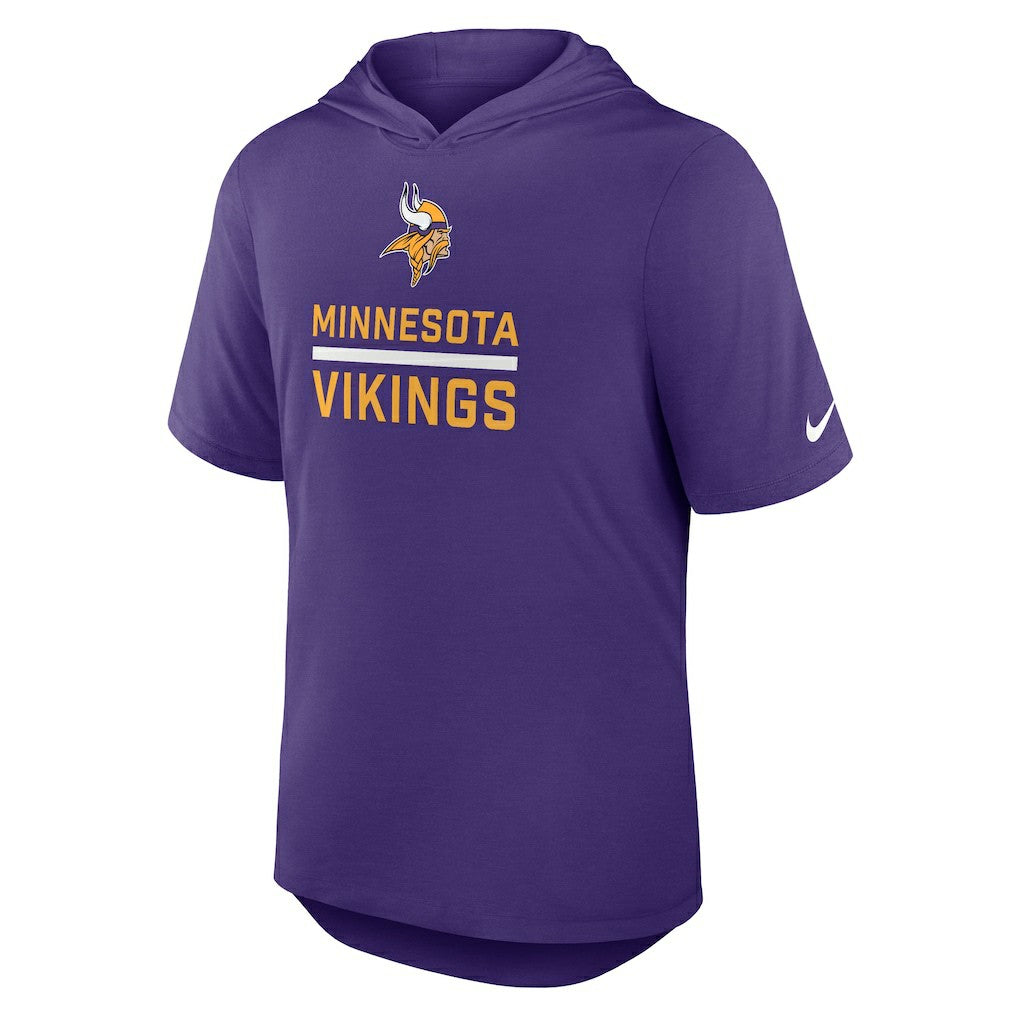 Minnesota Vikings Lockup Tri-Blend Hoodie T-Shirt - Purple - Nike