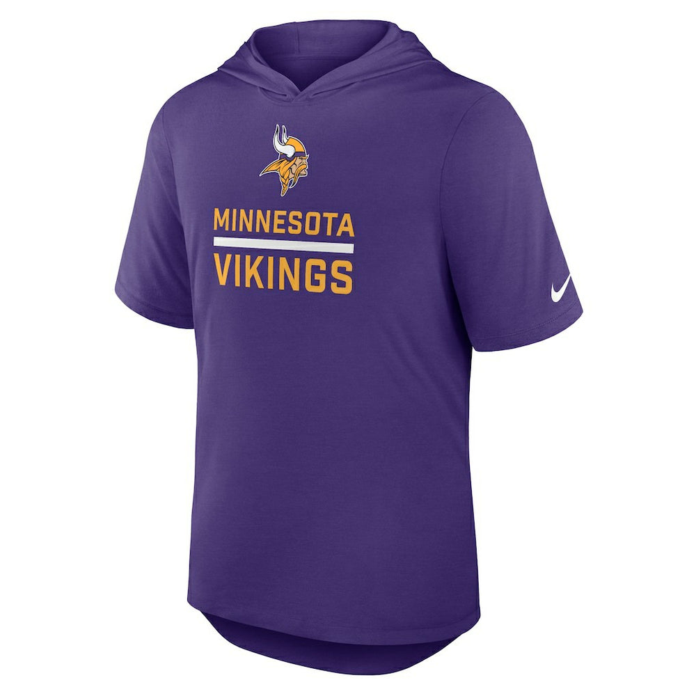 Minnesota Vikings Lockup Tri-Blend Hoodie T-Shirt - Purple - Nike