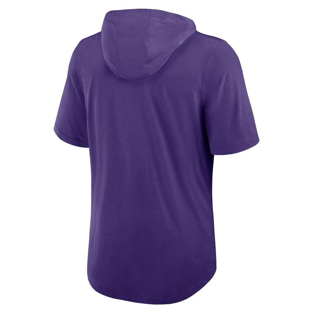 Minnesota Vikings Lockup Tri-Blend Hoodie T-Shirt - Purple - Nike