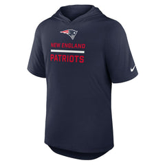 New England Patriots Lockup Tri-Blend Hoodie T-Shirt - Navy - Nike