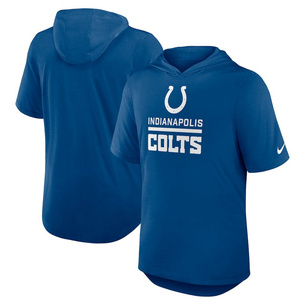 Indianapolis Colts Lockup Tri-Blend Hoodie T-Shirt - Royal - Nike