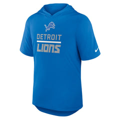 Detroit Lions Lockup Tri-Blend Hoodie T-Shirt - Blue - Nike