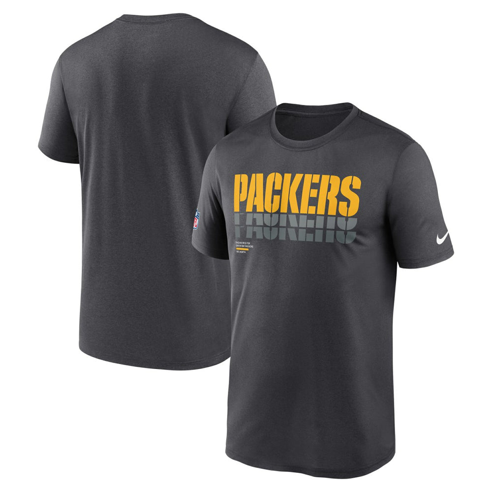 Green Bay Packers Sideline Legend Dri-FIT T-Shirt - Charcoal - Nike