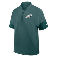 Philadelphia Eagles Sideline Short Sleeve Quarter-Zip Dri-FIT Coach Jacket - Midnight Green - Nike