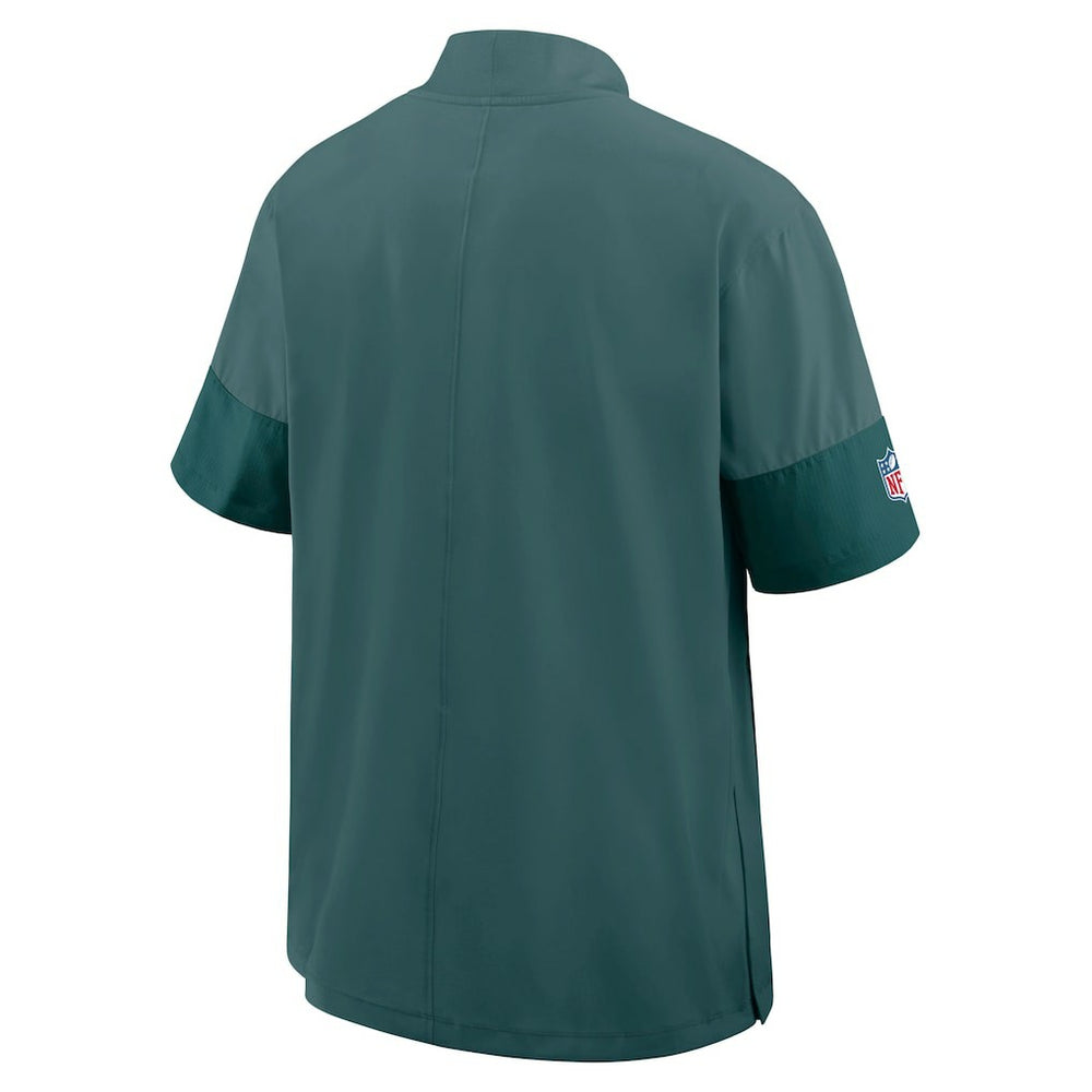 Philadelphia Eagles Sideline Short Sleeve Quarter-Zip Dri-FIT Coach Jacket - Midnight Green - Nike