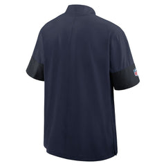 Seattle Seahawks Sideline Short Sleeve Quarter-Zip Dri-FIT Coach Jacket - College Navy - Nike