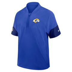 Los Angeles Rams Sideline Short Sleeve Quarter-Zip Dri-FIT Coach Jacket - Royal - Nike
