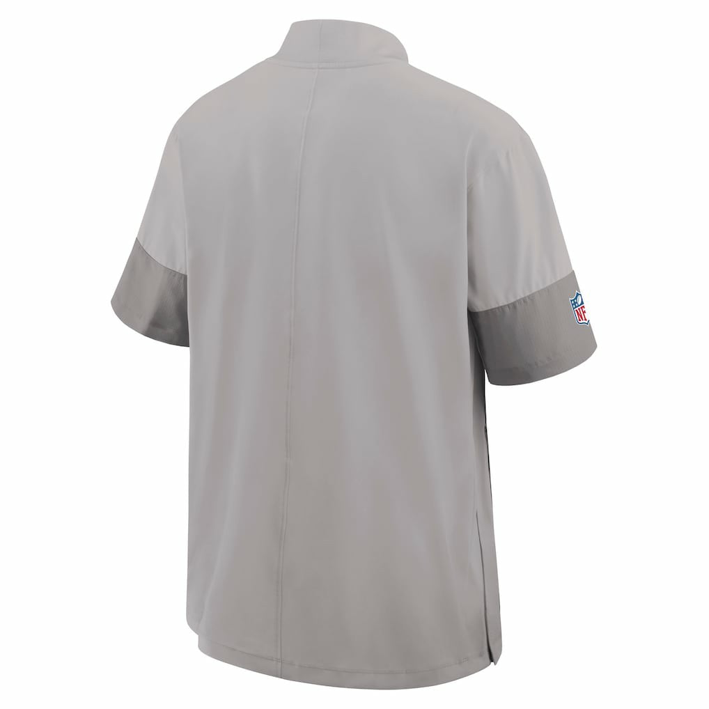 Miami Dolphins Sideline Short Sleeve Quarter-Zip Dri-FIT Coach Jacket - Gray - Nike