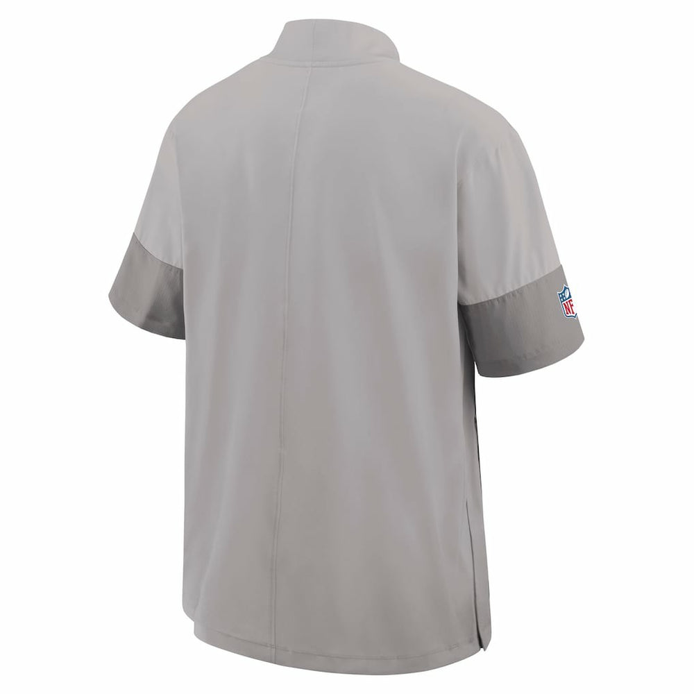 Miami Dolphins Sideline Short Sleeve Quarter-Zip Dri-FIT Coach Jacket - Gray - Nike