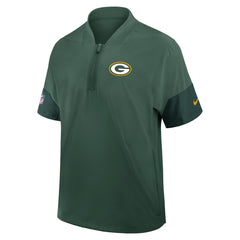 Green Bay Packers Sideline Short Sleeve Quarter-Zip Dri-FIT Coach Jacket - Green - Nike