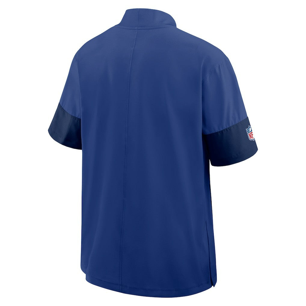 New York Giants Sideline Short Sleeve Quarter-Zip Dri-FIT Coach Jacket - Royal - Nike
