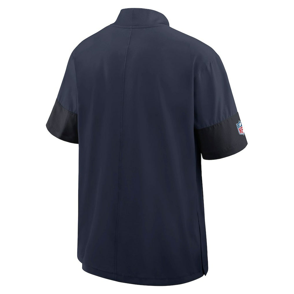 Denver Broncos Sideline Short Sleeve Quarter-Zip Dri-FIT Coach Jacket - Navy - Nike