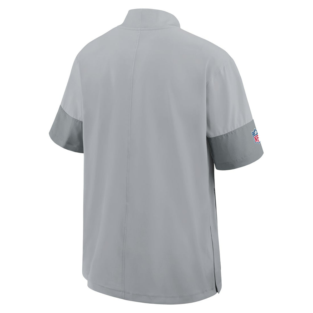 Detroit Lions Sideline Short Sleeve Quarter-Zip Dri-FIT Coach Jacket - Gray - Nike