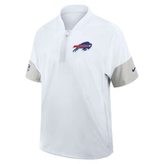 Buffalo Bills Sideline Short Sleeve Quarter-Zip Dri-FIT Coach Jacket - White - Nike