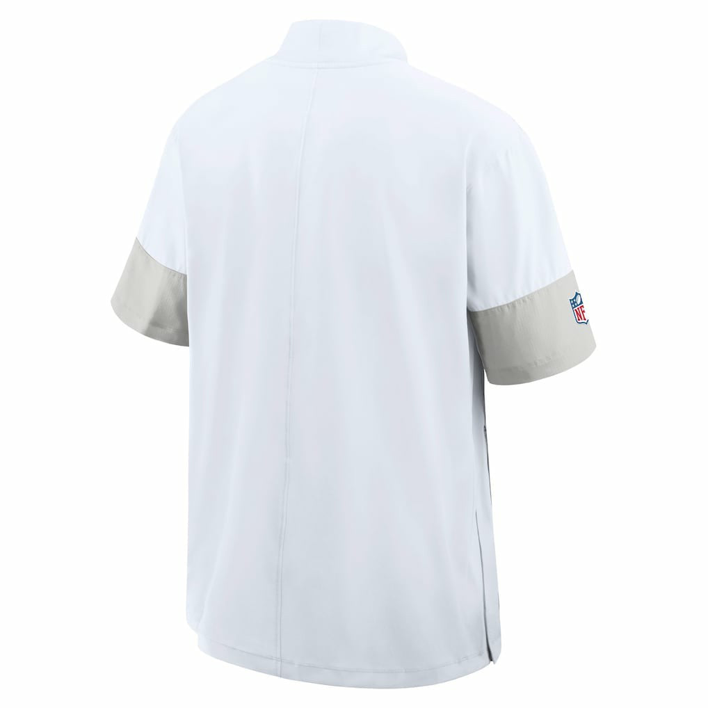 Buffalo Bills Sideline Short Sleeve Quarter-Zip Dri-FIT Coach Jacket - White - Nike