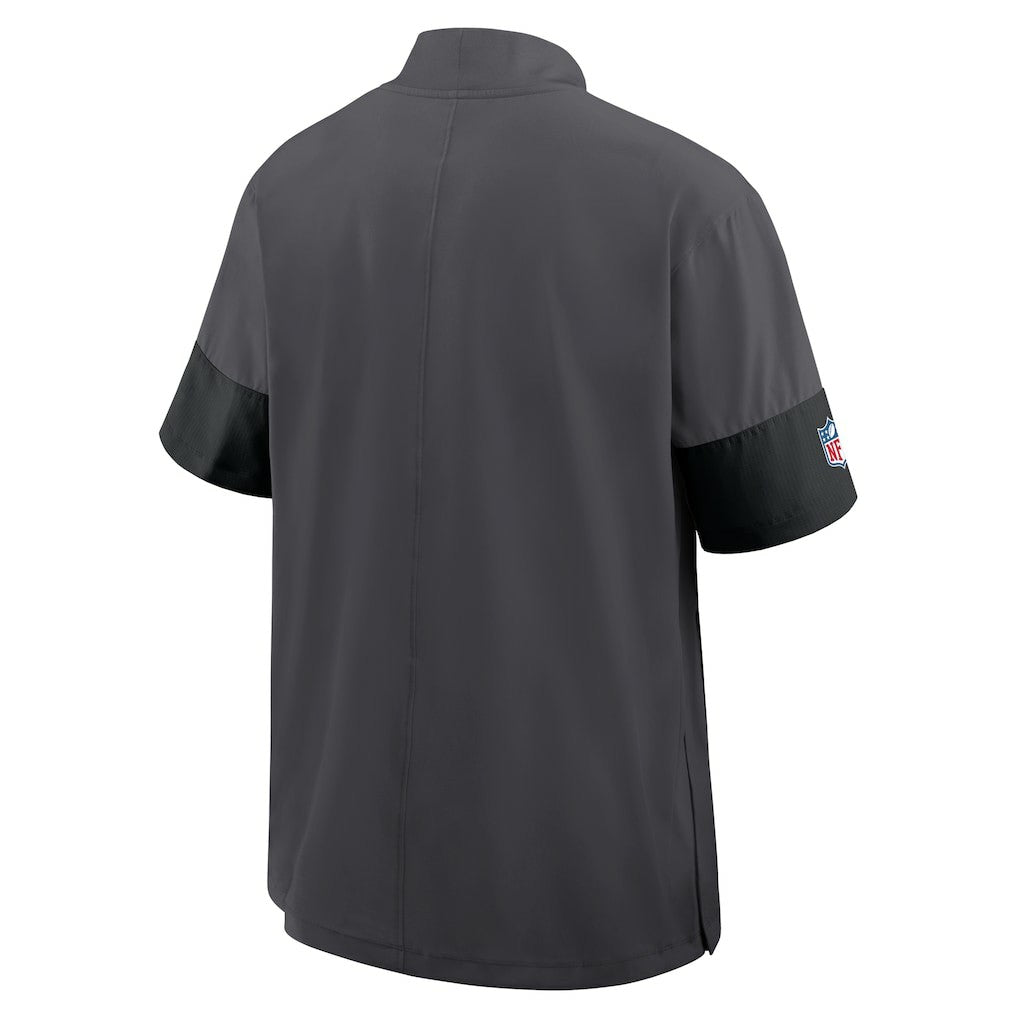 Cleveland Browns Sideline Short Sleeve Quarter-Zip Dri-FIT Coach Jacket - Anthracite - Nike
