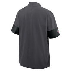Cleveland Browns Sideline Short Sleeve Quarter-Zip Dri-FIT Coach Jacket - Anthracite - Nike