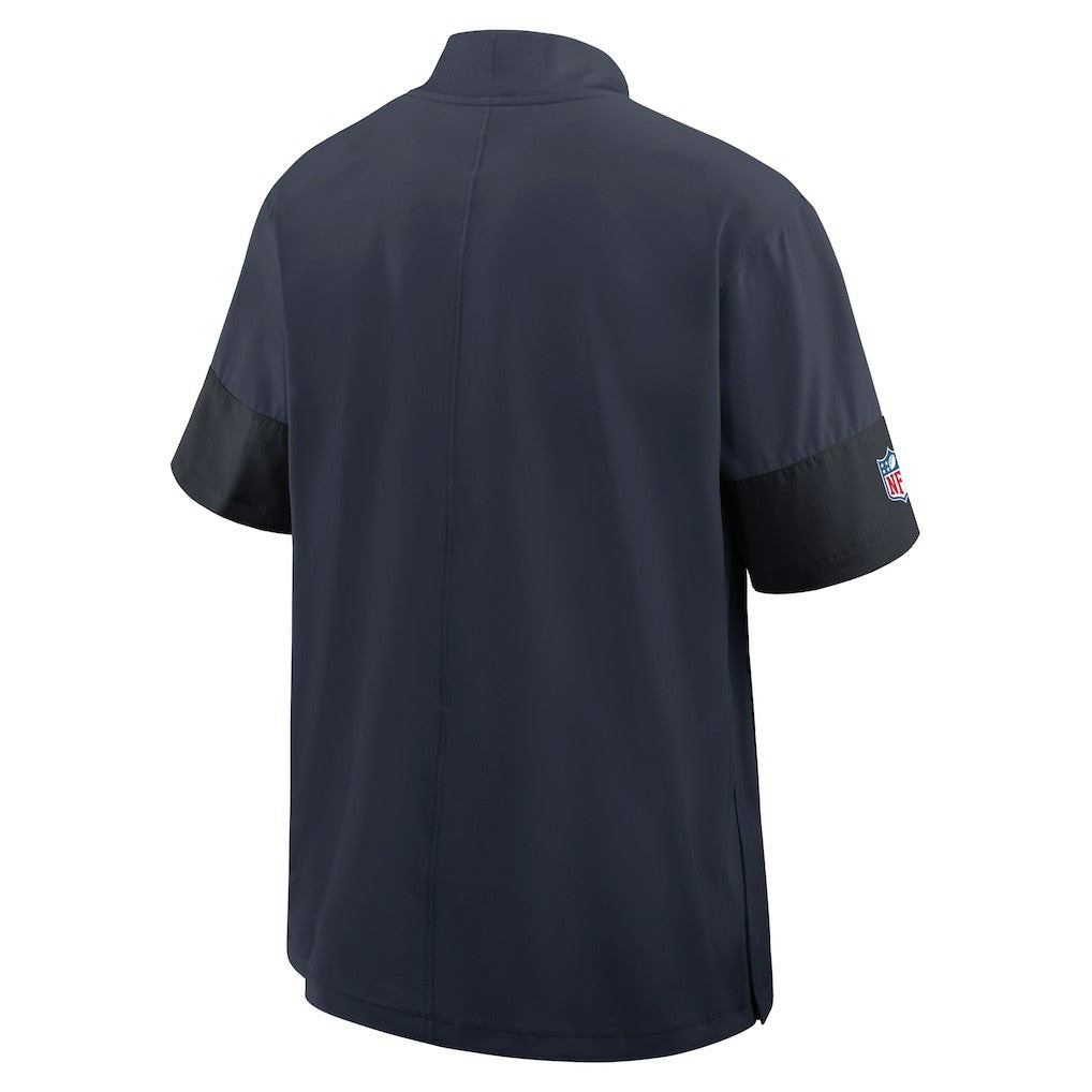 Chicago Bears Sideline Short Sleeve Quarter-Zip Dri-FIT Coach Jacket - Navy - Nike