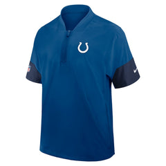 Indianapolis Colts Sideline Short Sleeve Quarter-Zip Dri-FIT Coach Jacket - Royal - Nike