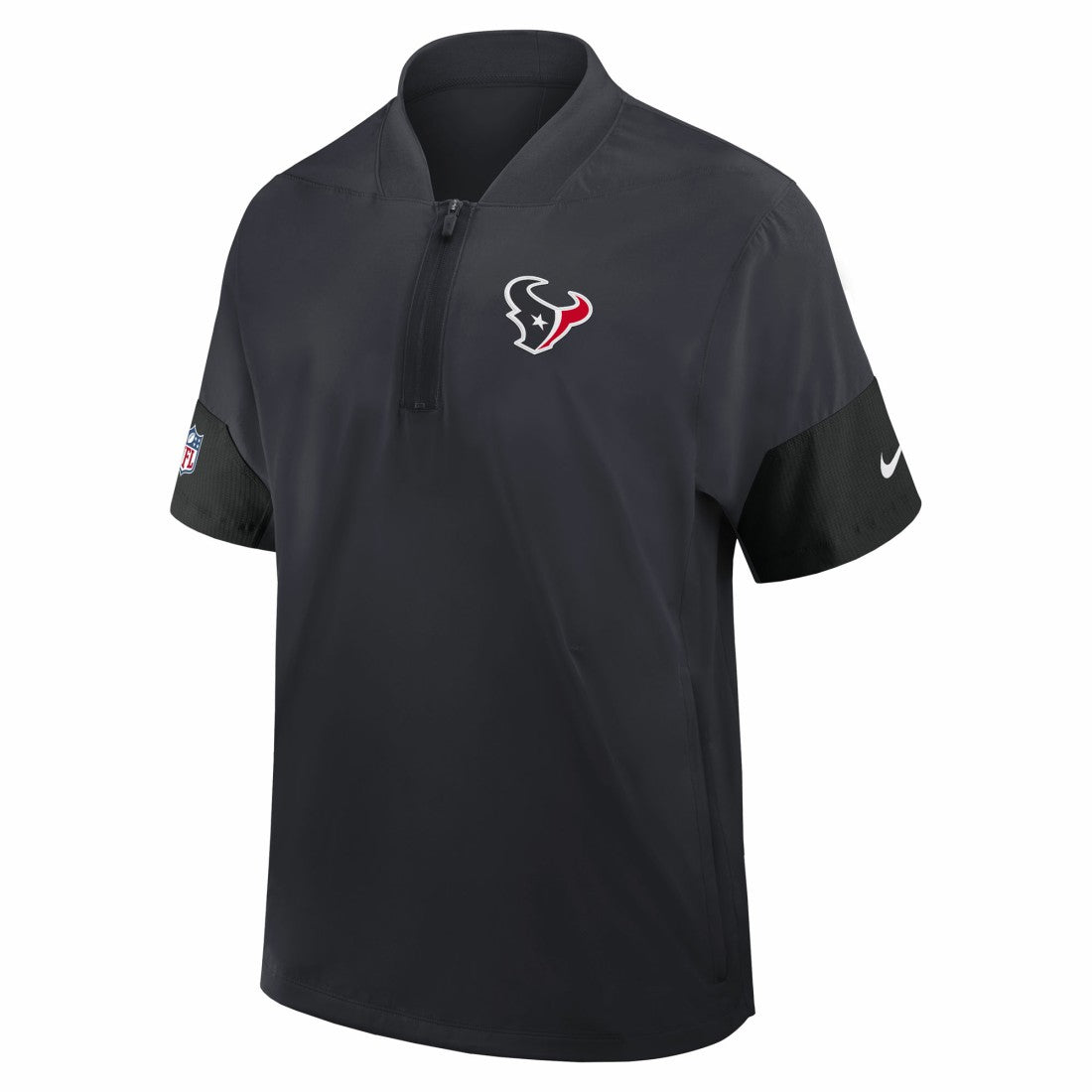 Houston Texans Sideline Short Sleeve Quarter-Zip Dri-FIT Coach Jacket - Navy - Nike