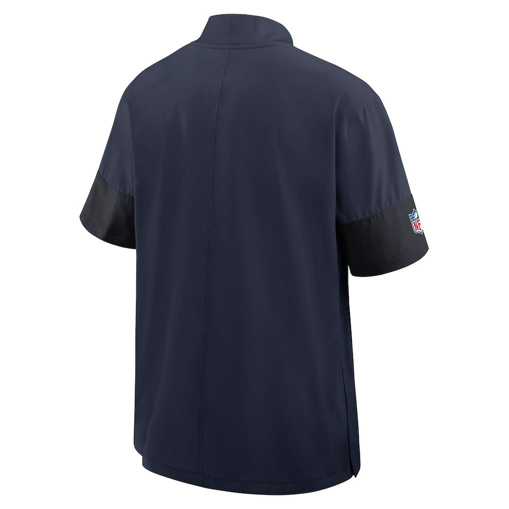 Dallas Cowboys Sideline Short Sleeve Quarter-Zip Dri-FIT Coach Jacket - Navy - Nike