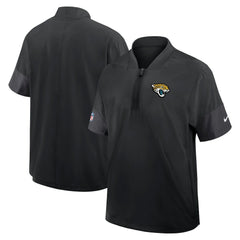 Jacksonville Jaguars Sideline Short Sleeve Quarter-Zip Dri-FIT Coach Jacket - Black - Nike