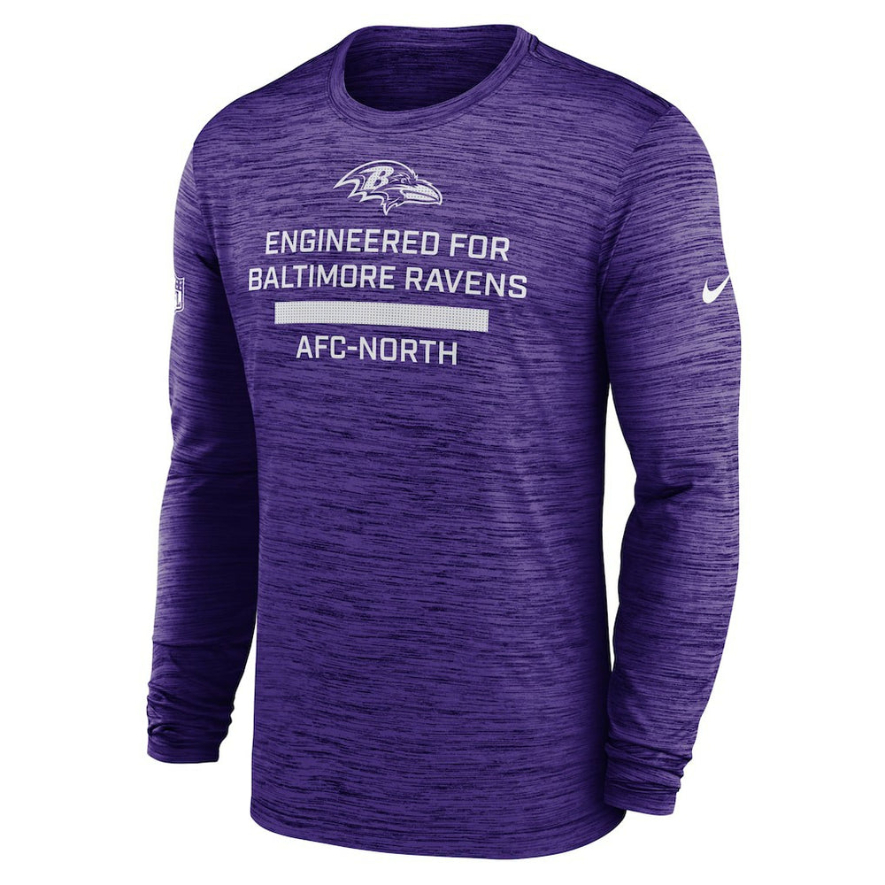 Baltimore Ravens Sideline Velocity Performance Long Sleeve T-Shirt - Purple - Nike