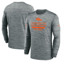 Denver Broncos Sideline Velocity Performance Long Sleeve T-Shirt - Gray - Nike