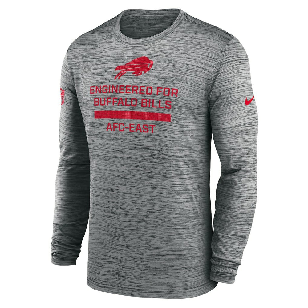 Buffalo Bills Sideline Velocity Performance Long Sleeve T-Shirt - Gray - Nike