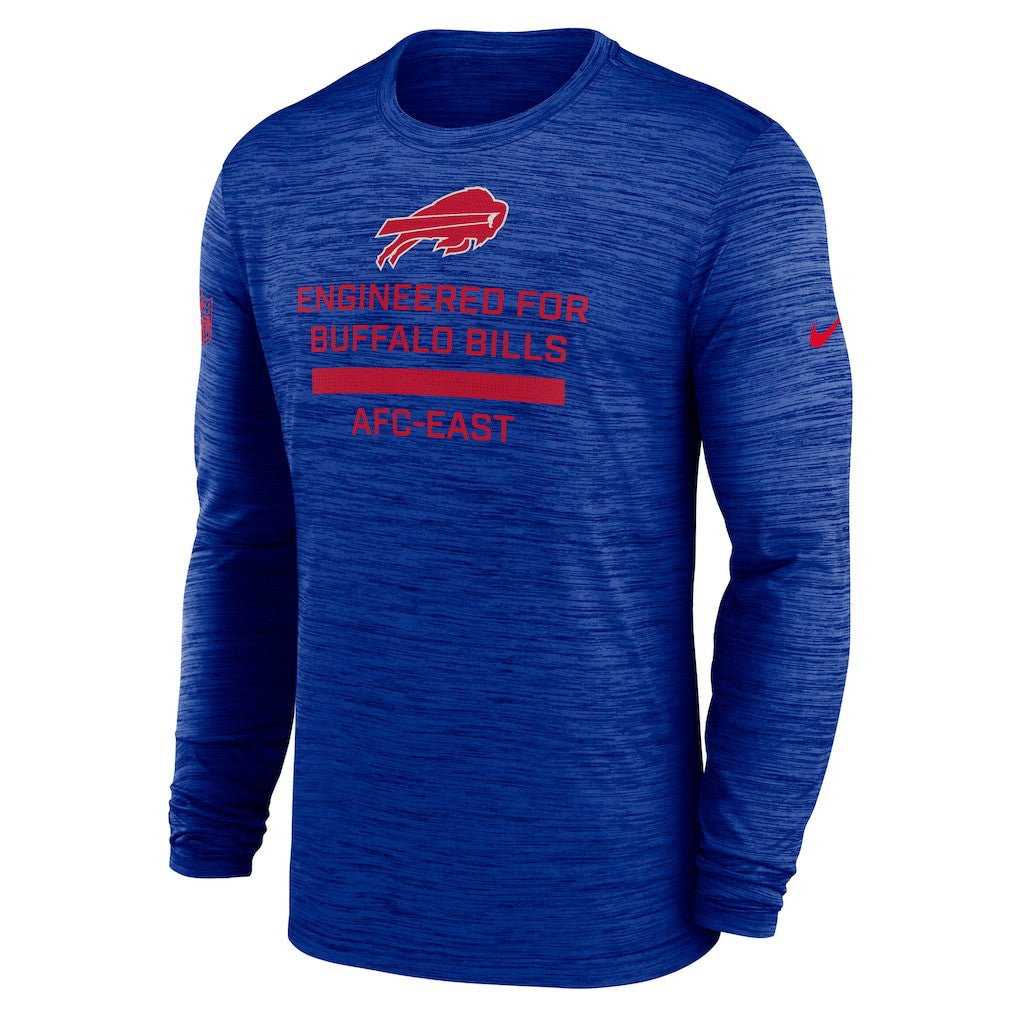 Buffalo Bills Sideline Velocity Performance Long Sleeve T-Shirt - Royal - Nike