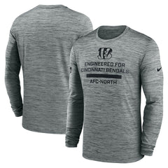 Cincinnati Bengals Sideline Velocity Performance Long Sleeve T-Shirt - Gray - Nike