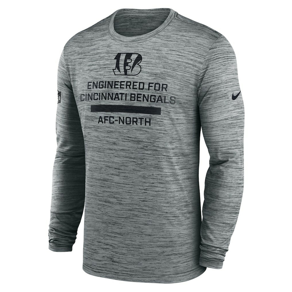 Cincinnati Bengals Sideline Velocity Performance Long Sleeve T-Shirt - Gray - Nike