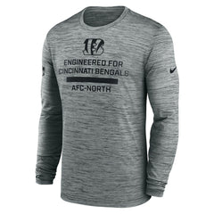 Cincinnati Bengals Sideline Velocity Performance Long Sleeve T-Shirt - Gray - Nike
