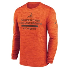 Cleveland Browns Sideline Velocity Performance Long Sleeve T-Shirt - Orange - Nike